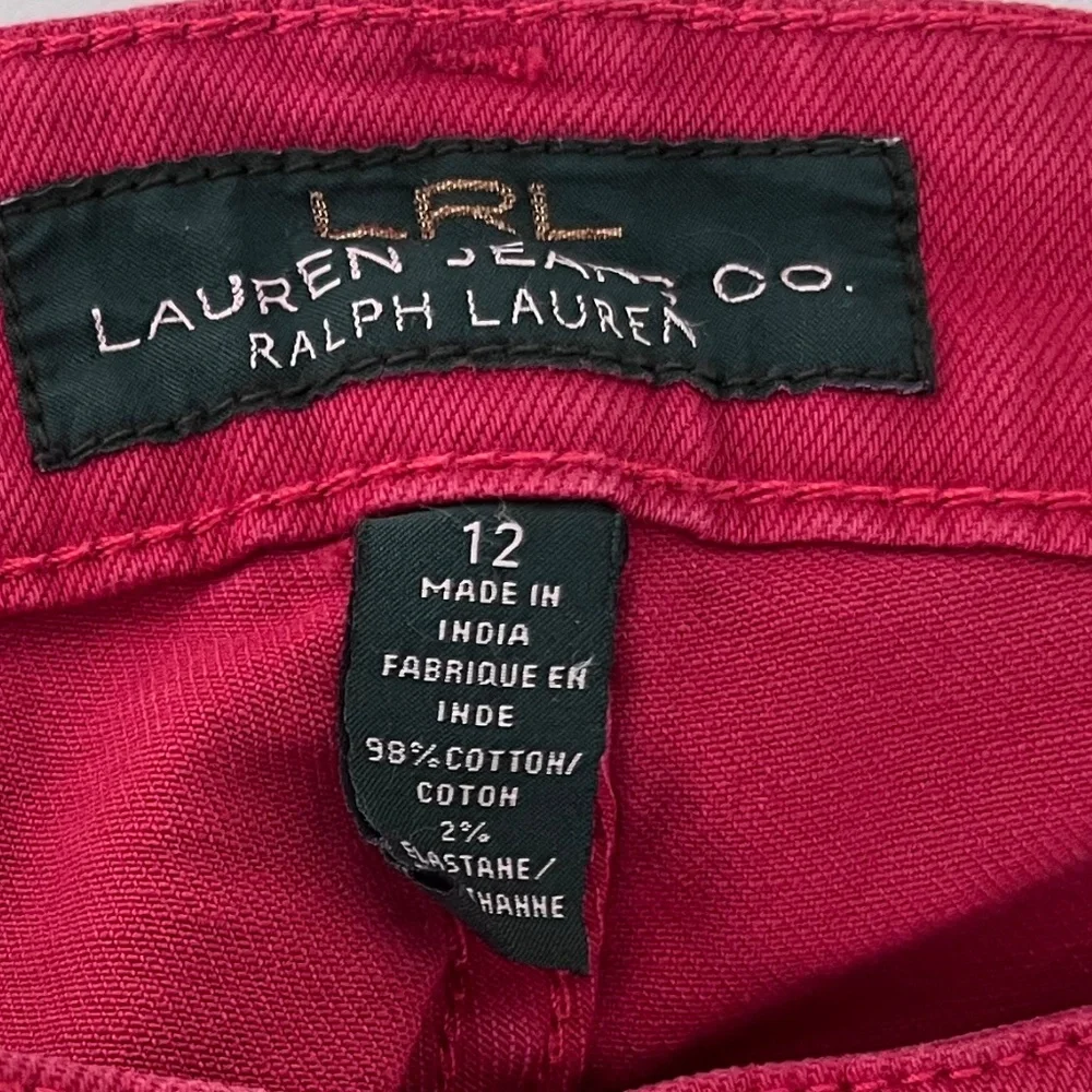 Lauren Jeans Co. LRL Women’s Red Modern Straight Cropped Jeans size 12
